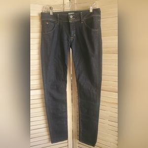 Hudson Collin Midrise Skinny Dark Wash Denim Jeans Womens Size 27